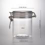 5 sizes promotional cheap plastic pet kitchen canister set tea tin airtight lid container jar